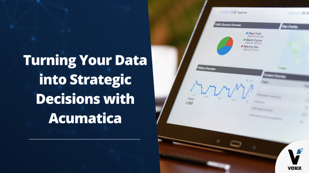 business leaders analyzing live Acumatica dashboards for strategic decisions