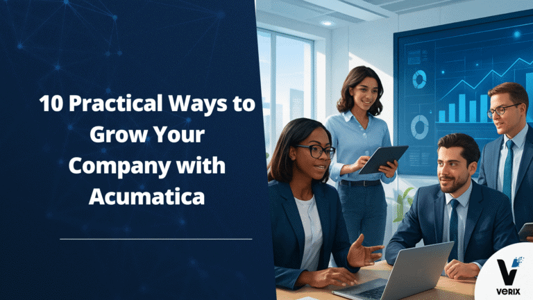grow your company with Acumatica team working